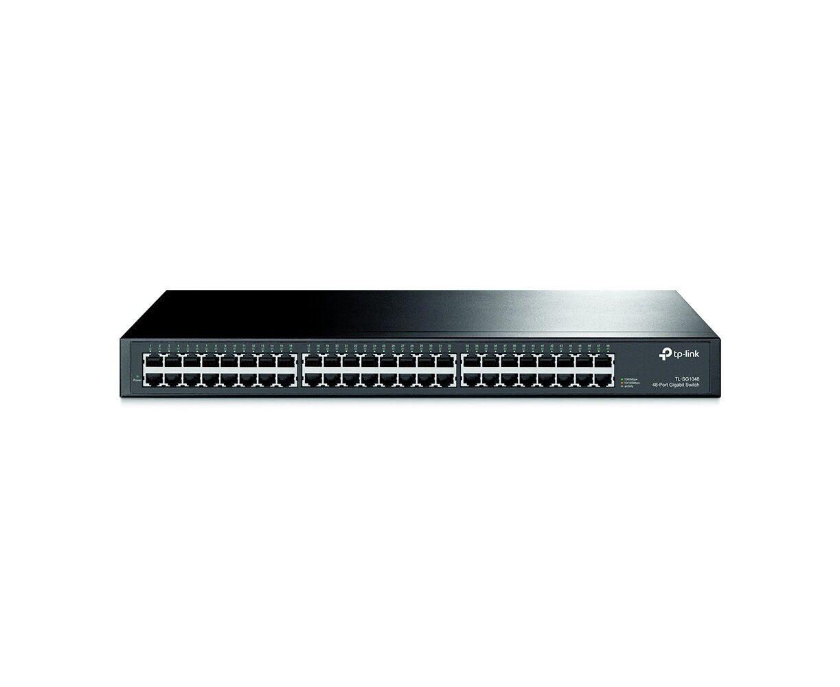 TP-LINK SMB TL-SG1048, Коммутатор неуправляемый, 48 портов Gb Ethernet 1000 Mbps, монтируемый в стойку
