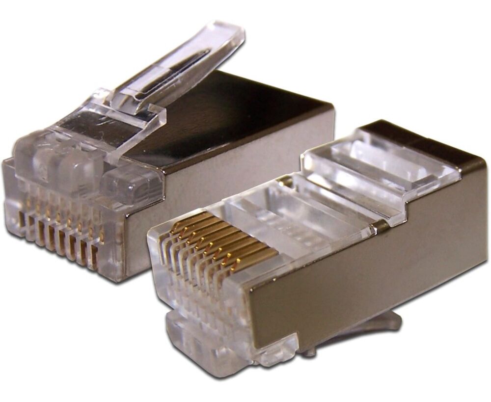 Коннектор LANMASTER (TWT-PL45/S-8 P8 C-6) RJ45 STP 8 P8 C, универсальный, cat.6, 100 шт.