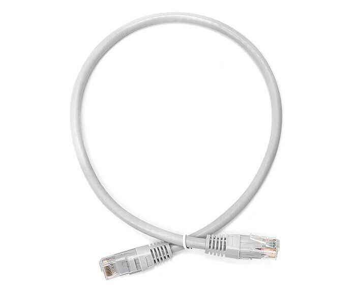 Патч-корд Lanmaster UTP TWT-45-45-0.5/6-GY вилка RJ-45-вилка RJ-45 кат.6 0.5м серый ПВХ