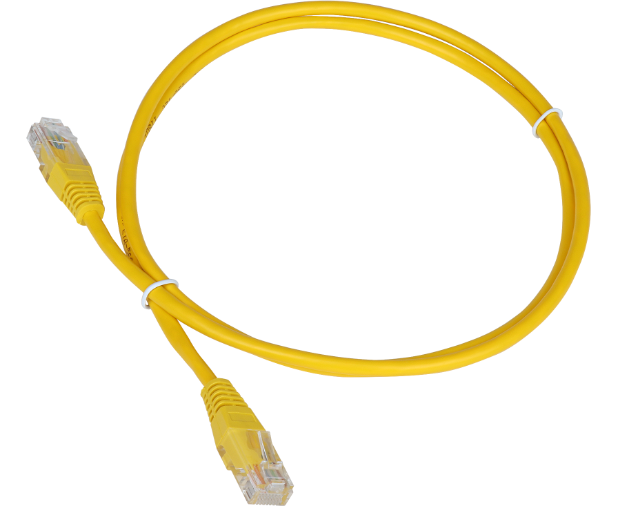 Патч-корд TWT (TWT-45-45-5.0-YL) TWT UTP кат.5e, с заливными колпачками, 5.0 м, желтый