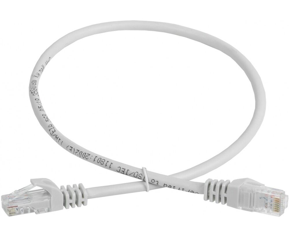 Патч-корд ITK Generica (PC01-C5 EU-3 M-G) кат. 5 Е UTP 3м серый