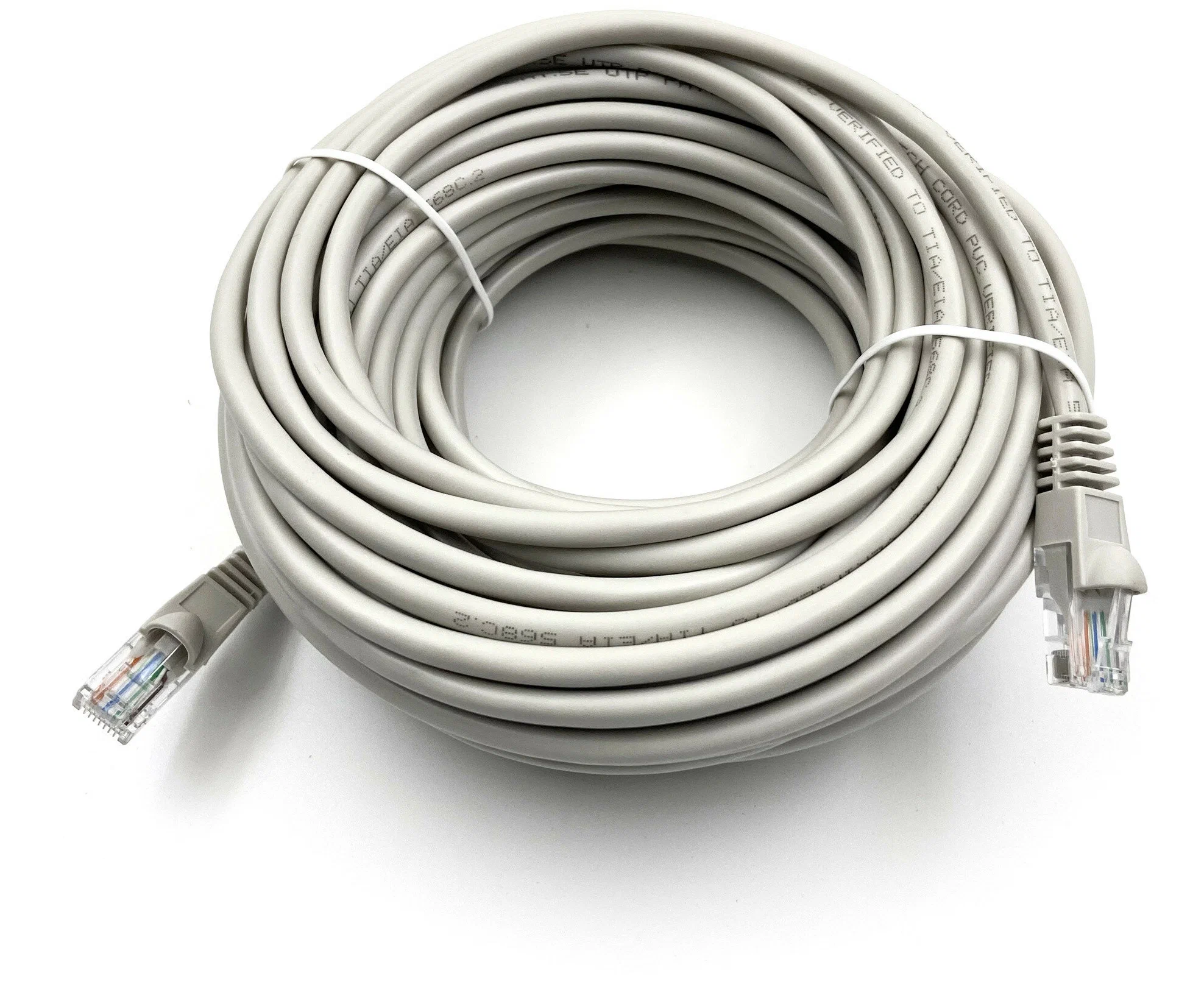 Патч-корд Buro (UTP-5 E-20 M-G) UTP 4 пары cat5 E CCA molded 20м серый RJ-45 (m)-RJ-45 (m)