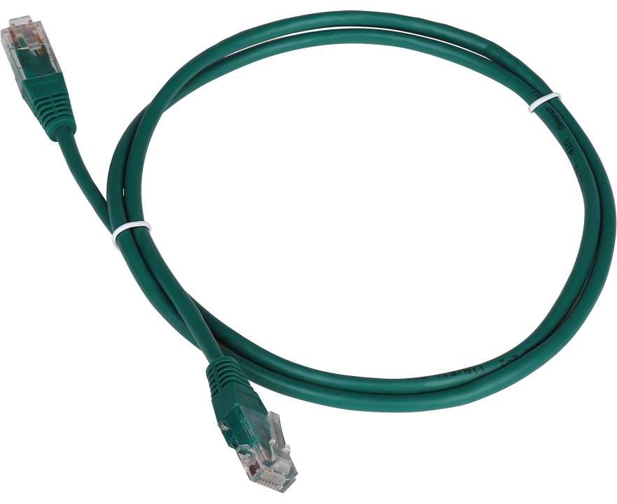 Патч-корд TWT (TWT-45-45-10-GN) TWT UTP кат.5e, с заливными колпачками, 10.0 м, зеленый