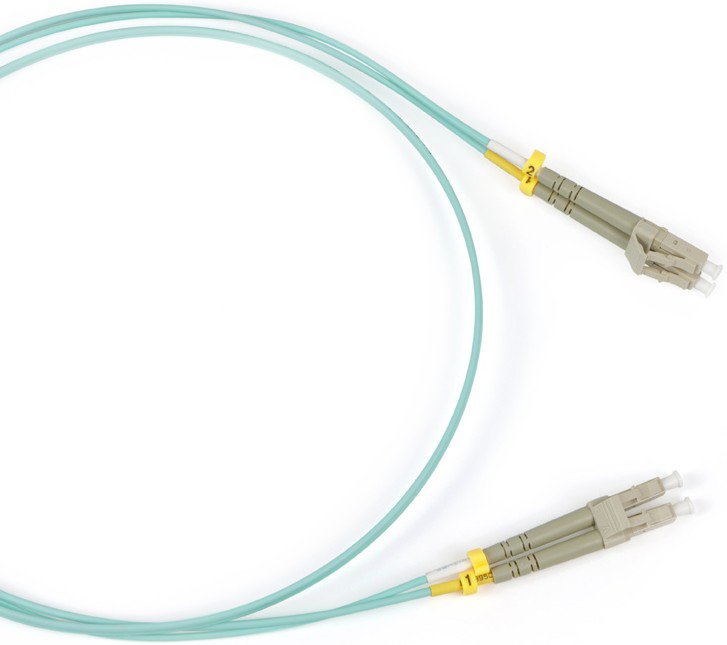 Патч-корд Hyperline FC-503-LC-LC-10 G-2 M (FC-D2-503-LC/PR-LC/PR-H-2 M-LSZH-AQ) MM 50/­125(OM3), LC-LC, duplex, LSZH, 2 м