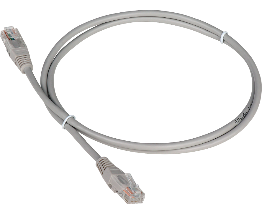 Патч-корд TWT (TWT-45-45-10-GY) TWT UTP кат.5e, с заливными колпачками, 10.0 м, серый