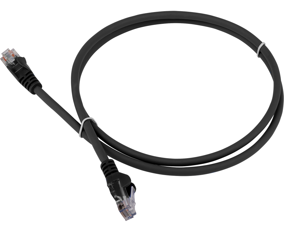 Патч-корд LANMASTER (LAN-PC45/U6-2.0-BK) LSZH UTP кат.6, 2.0 м, черный