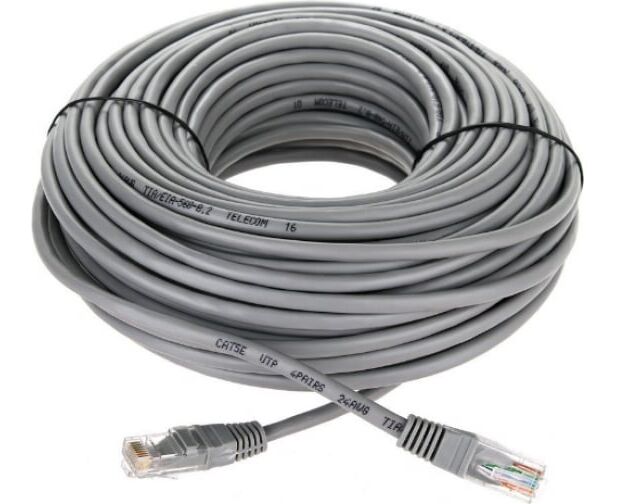 Патчкорд Telecom NA102--30 M литой UTP кат.5е 30,0м серый