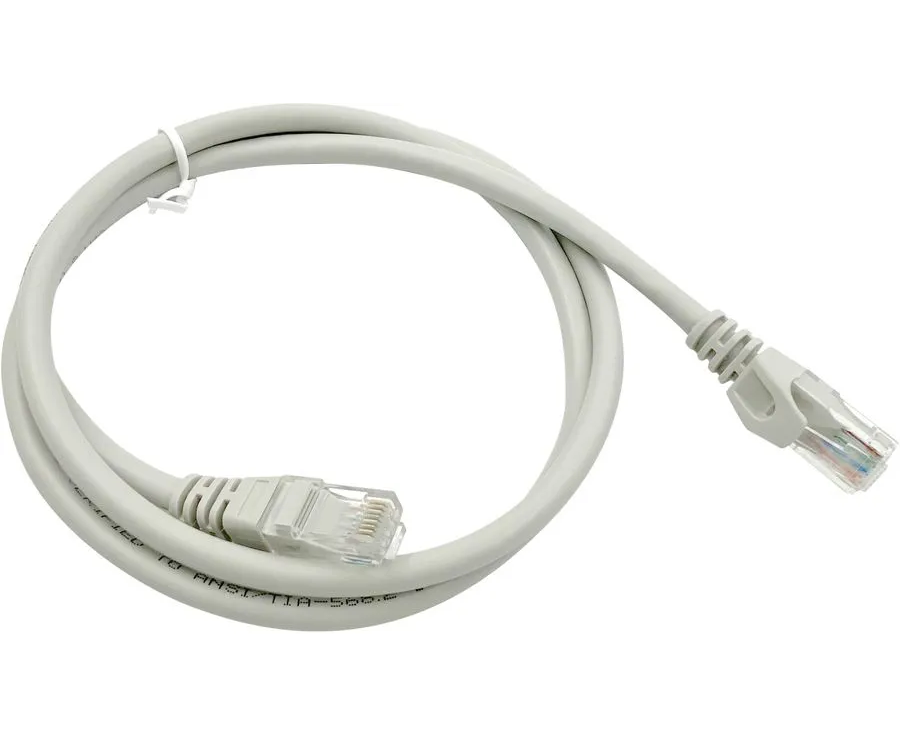 Патч-корд Buro UTP 4 пары cat6 CCA molded 1м серый RJ-45 (m)-RJ-45 (m)