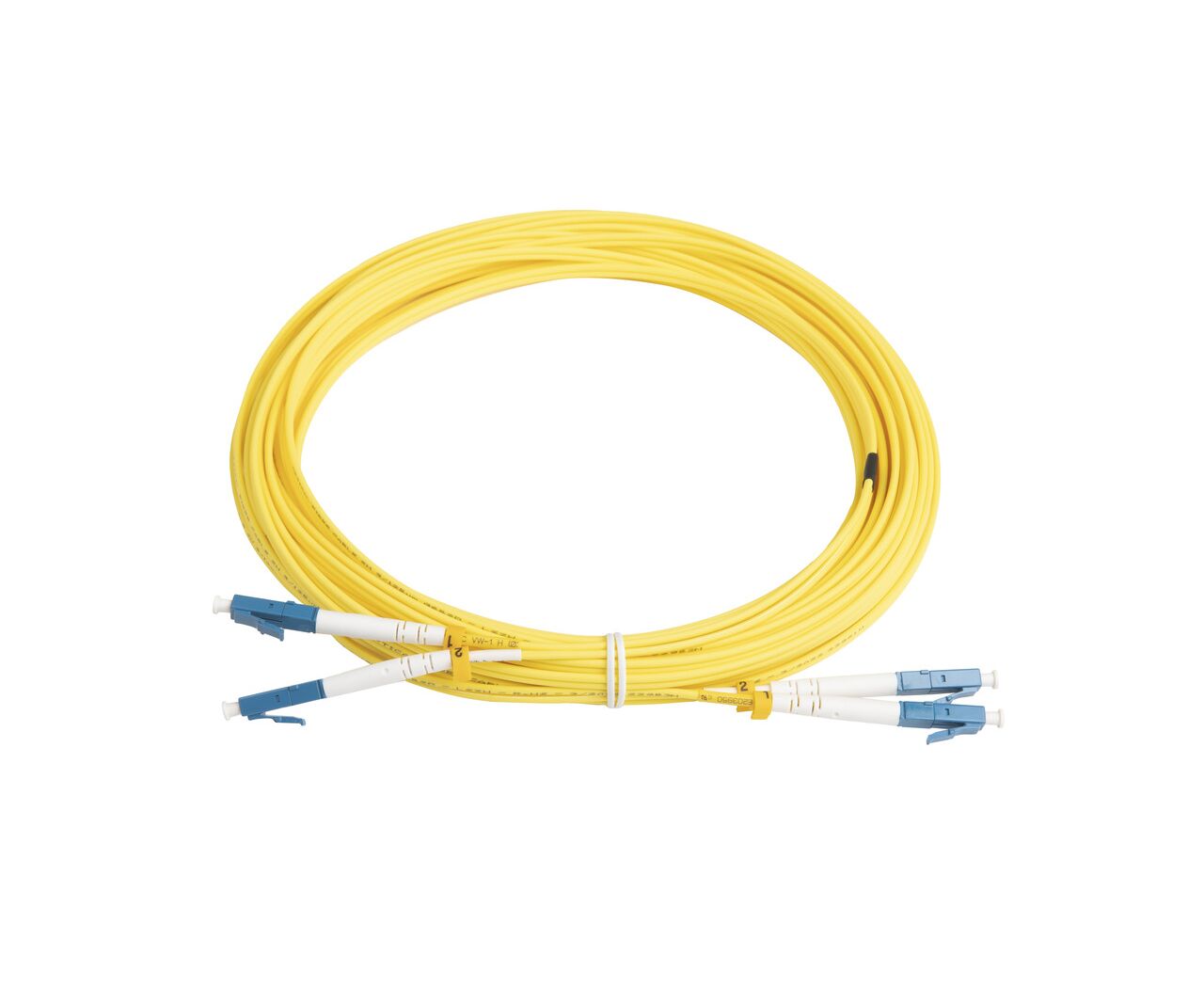 Патч-корд HYPERLINE FC-D2-9-LC/UR-LC/UR-H-10 M-LSZH-YL волоконно-оптический SM 9/125 (OS2), LC/UPC-LC/UPC, 2.0мм, duplex, LSZH, 10м (004154)