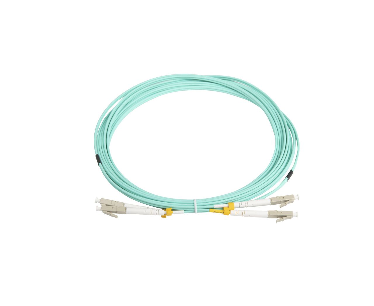 Патч-корд HYPERLINE FC-D2-503-LC/PR-LC/PR-H-5 M-LSZH-AQ волоконно-оптический MM 50/125(OM3), LC-LC, duplex, 10 G/40 G, LSZH, 5 м