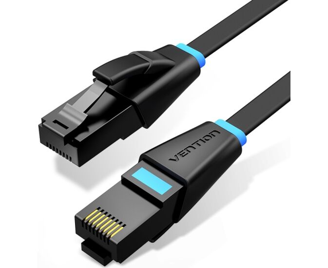 Патч-корд Vention IBJBG прямой UTP cat.6, RJ45 - 1,5м. плоский Черный