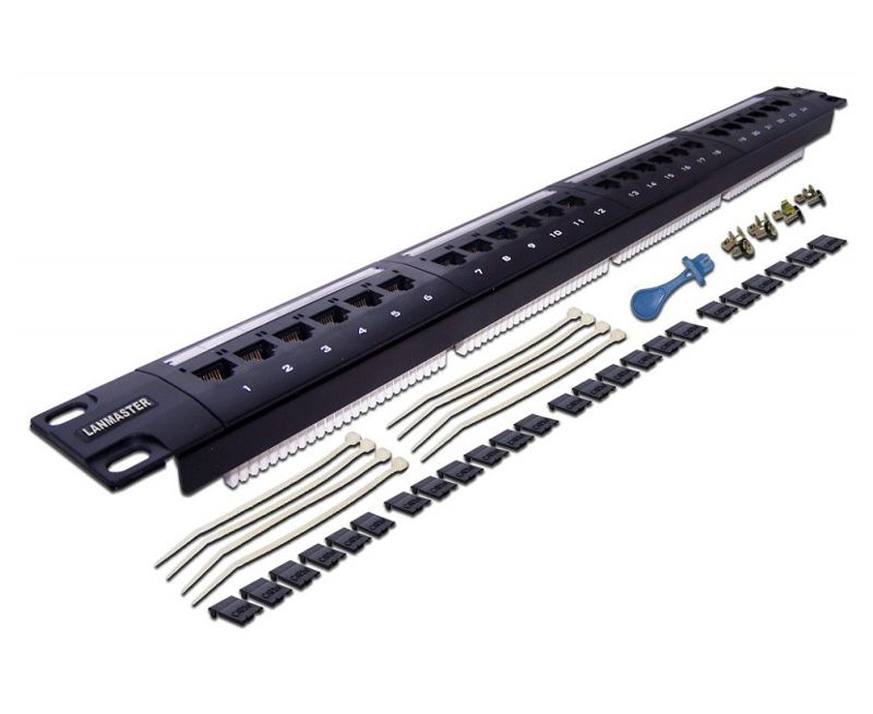 Патч-панель Lanmaster LAN-PPL24 U6 1 U 24x кат.6