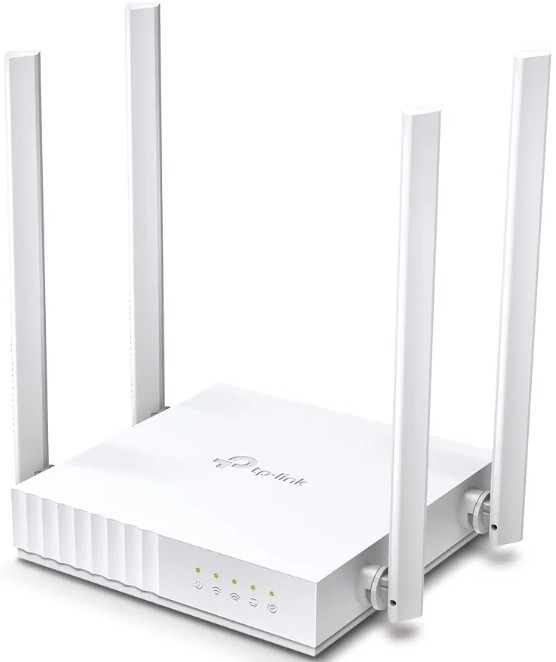 TP-LINK Archer C24, AC750 Wireless Dual Band Router, 433 at 5 G Hz +300 Mbps at 2.4 G Hz, 802.11ac/a/b/g/n, 1 port WAN 10/100 Mbps + 4 ports LAN 10/100 Mbps, 3 fixed antennas, L2 TP Russia/PPTP Rus...