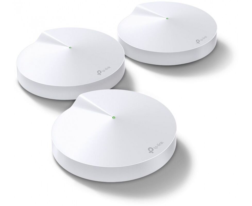 Бесшовный Mesh роутер TP-Link Deco M5 (DECO M5(3-PACK)) AC1300 10/100/1000 BASE-TX белый (упак.3шт)