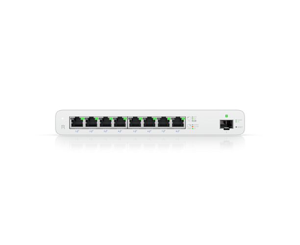 Роутер Ubiquiti UISP Router (UISP-R) 2 ядра (880 МГц), 8х 1 G RJ45, 1х SFP, раздача Po E 110 Вт
