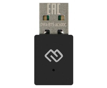 Сетевой адаптер Digma (DWA-BT5-AC600 C) AC600/USB 2.0/Wi Fi + Bluetooth (ант.внутр.) 1ант.