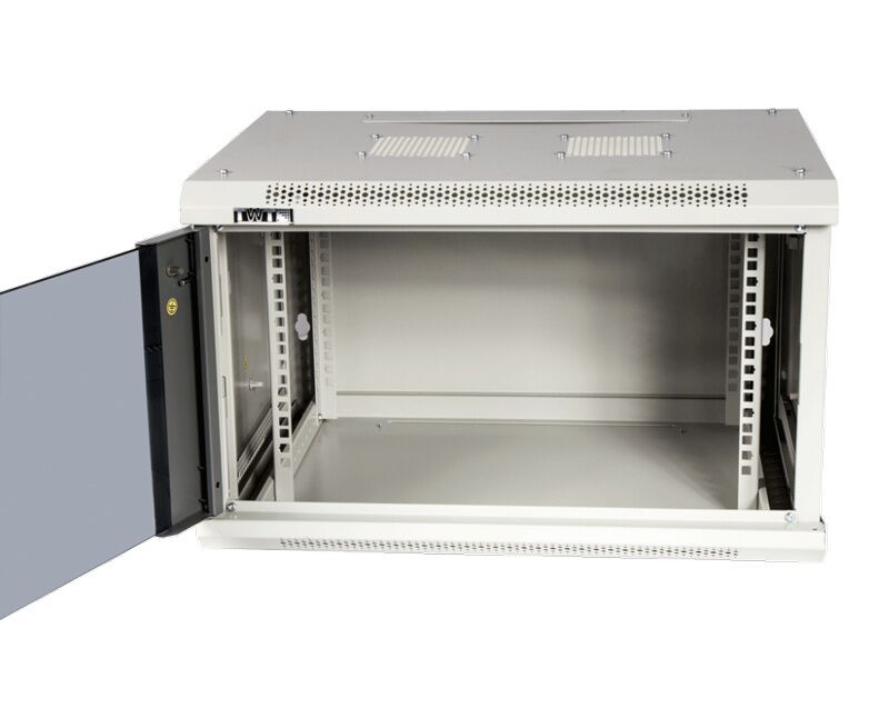 Шкаф коммутационный Lanmaster (TWT-CBWPG-6 U-6 X4-GY) 6 U 600x400мм пер.дв.стекл 60кг серый