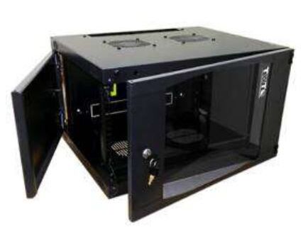 Шкаф коммутационный Lanmaster Next TWT-CBWNG-15 U-6 X6-BK 15 U 550x600мм пер.дв.стекл 60кг черный