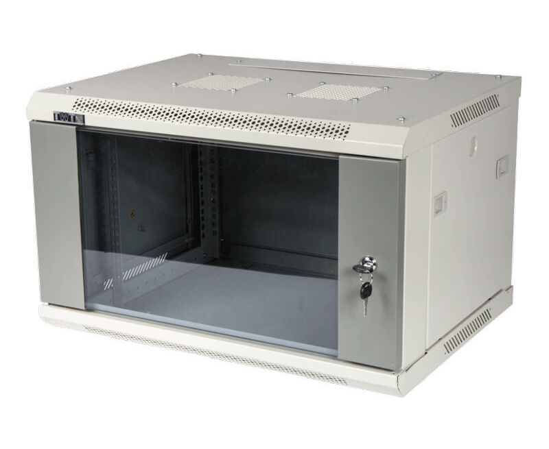 Шкаф коммутационный Lanmaster TWT-CBWPG-9 U-6 X6-GY серый 9 U 600x600мм пер.дв.стекл 60кг