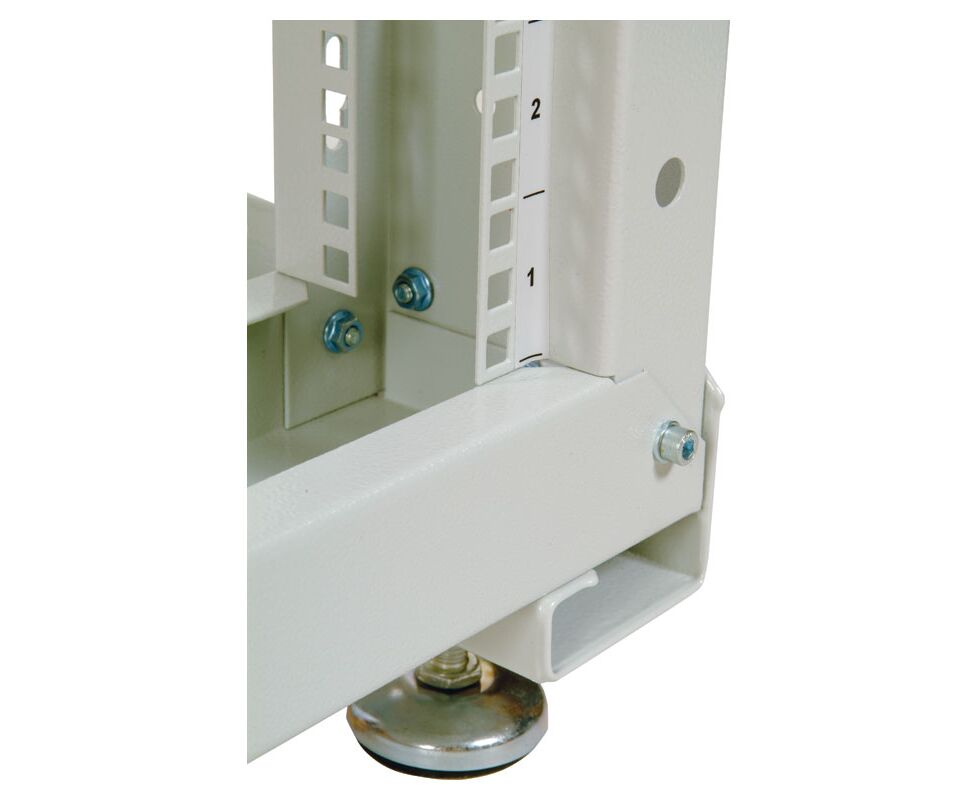 Стойка двухрамная ЦМО СТК-24.2 24 U 620мм X800мм направл.закл.гайки 250кг серый