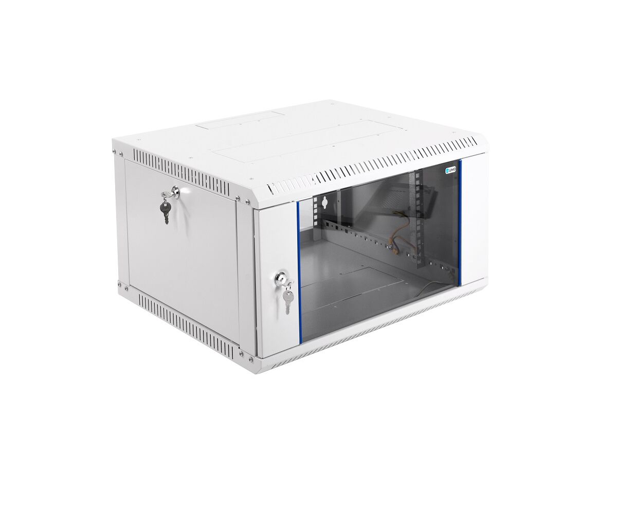 Шкаф коммутационный ЦМО ШРН-ЭКОНОМ ШРН-Э-6.500-9005 настенный 6 U 600x520мм пер.дв.стекл черный