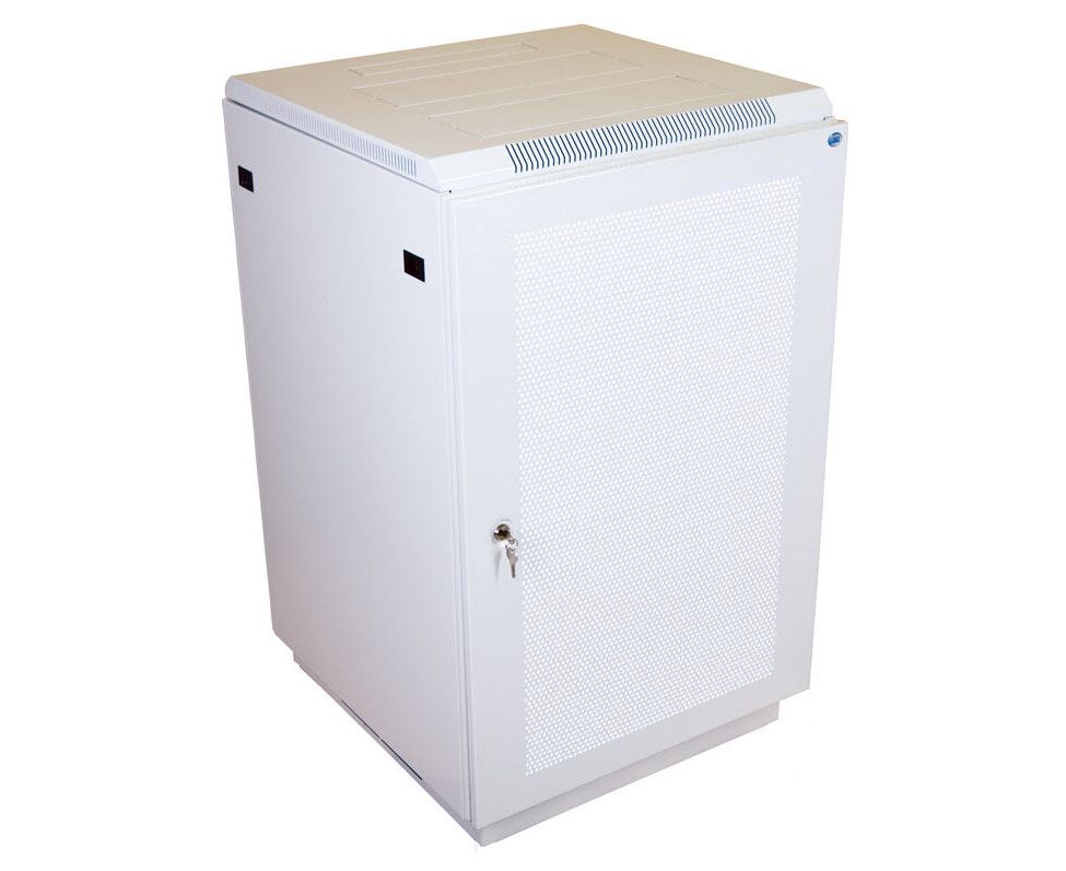 Шкаф коммутационный ЦМО ШТК-М-18.6.6-4 ААА напольный 18 U 600x600мм пер.дв.перфор. серый