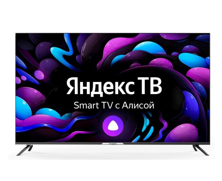 55" Телевизор Hyundai H-LED55 BU7003 черный 3840x2160, 4 K Ultra HD, 60 Гц, Wi-Fi, Smart TV, Яндекс ТВ