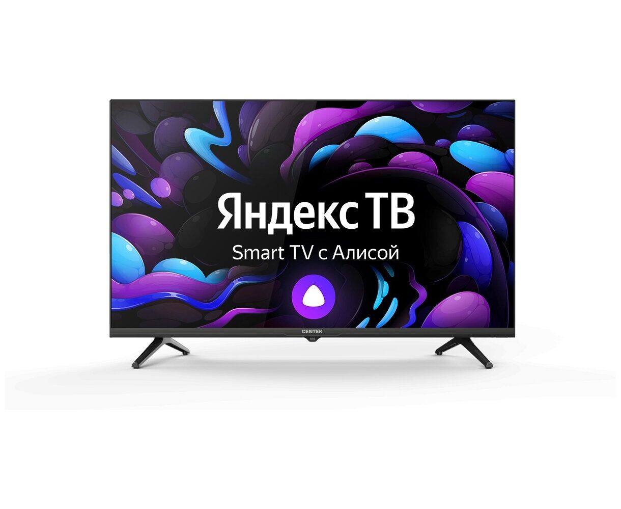 32" Телевизор Centek CT-8732 черный 1366x768, HD, 60 Гц, Wi-Fi, Smart TV, Яндекс ТВ