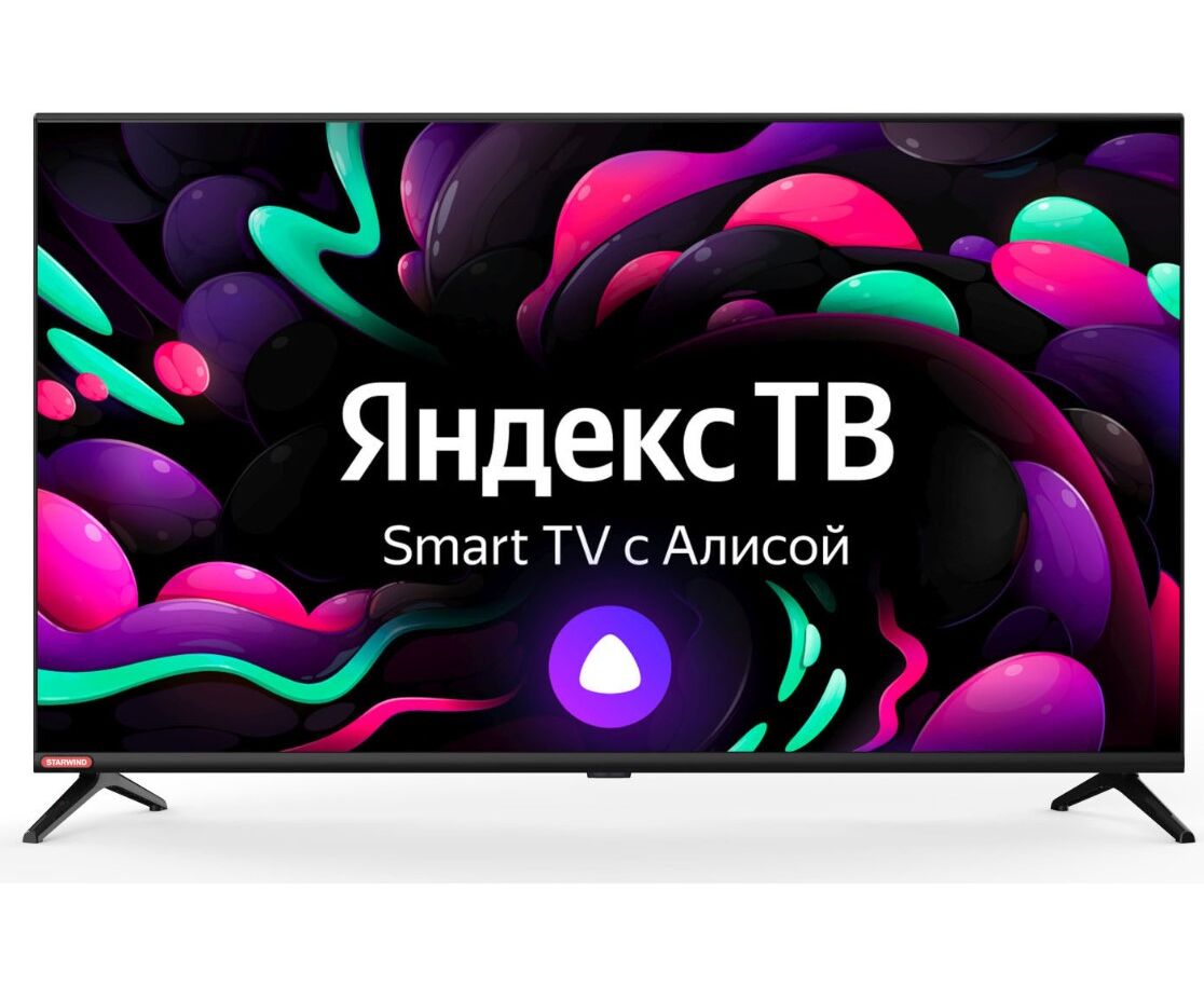 40" Телевизор Starwind SW-LED40 SG300 чёрный 1920x1080, Full HD, 60 Гц, Wi-Fi, Smart TV, Яндекс ТВ