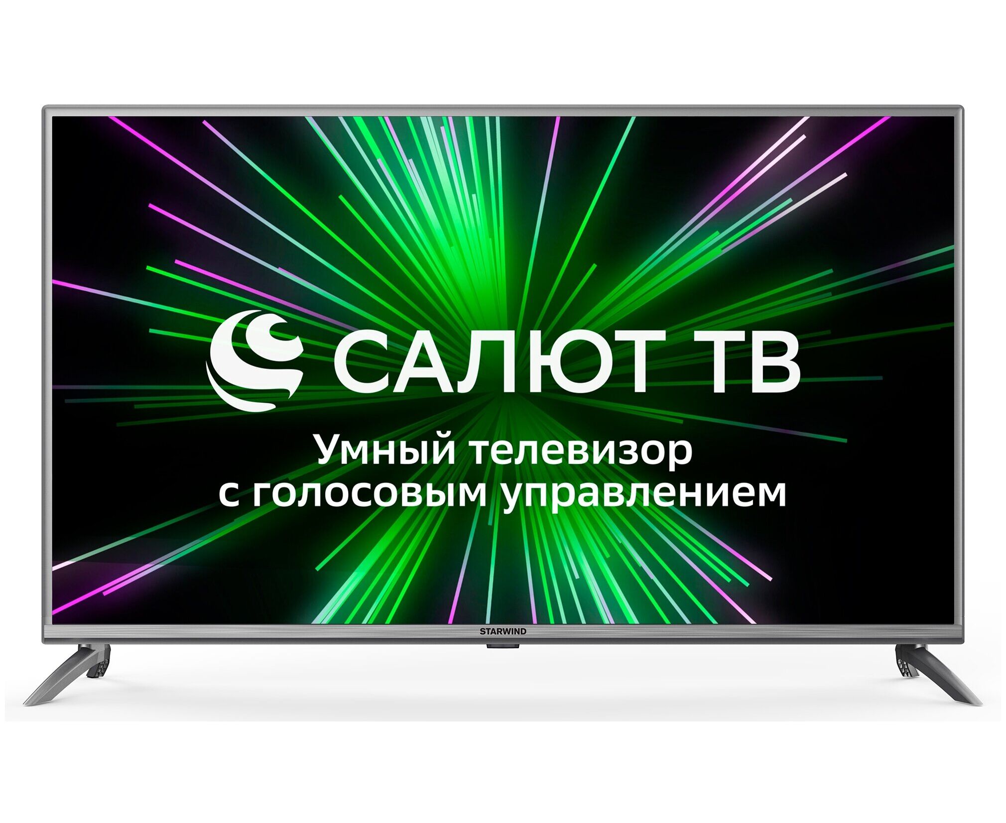 43" Телевизор Starwind SW-LED43 UG403 стальной 3840x2160, 4 K Ultra HD, 60 Гц, Wi-Fi, Smart TV, Яндекс ТВ