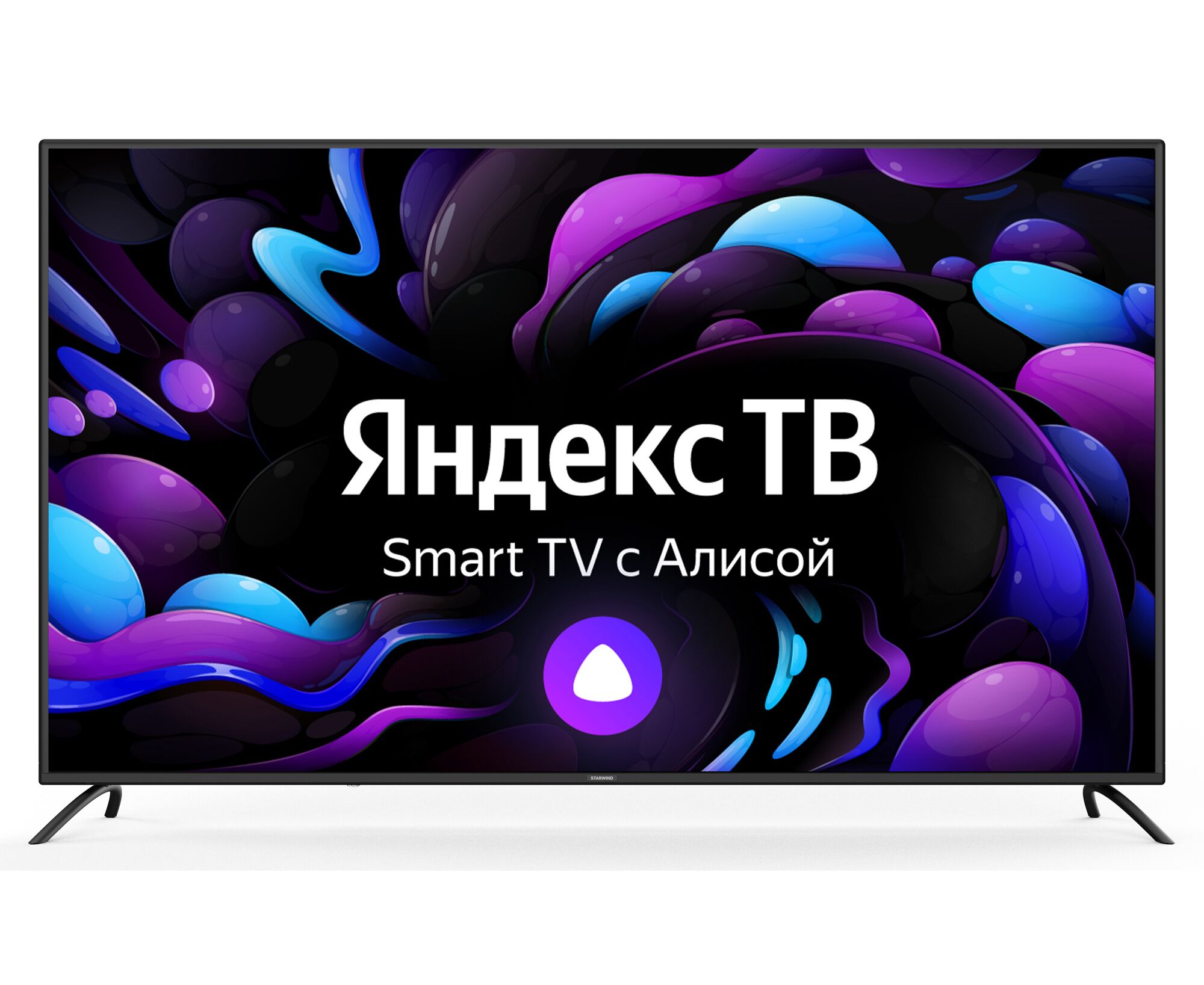 65" Телевизор Starwind SW-LED65 UG402 стальной 3840x2160, 4 K Ultra HD, 60 Гц, Wi-Fi, Smart TV, Яндекс ТВ