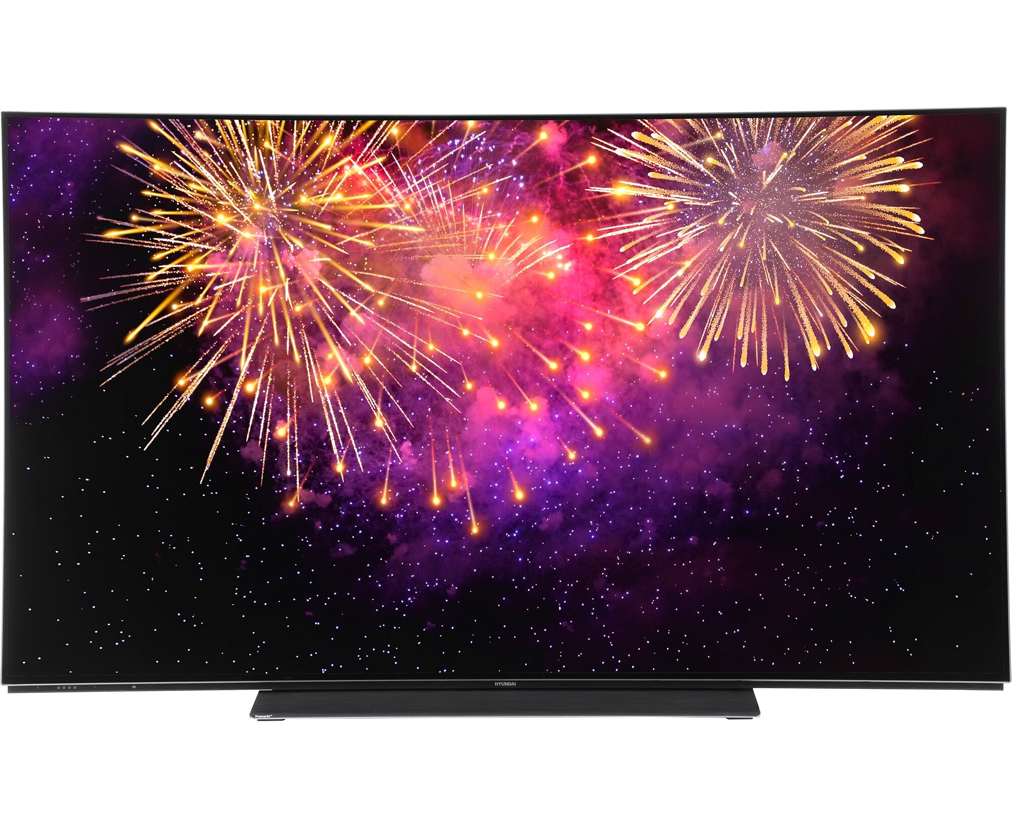 55" Телевизор Hyundai H-LED55 OBU7700 черный 3840x2160, 4 K Ultra HD, 120 Гц, Wi-Fi, Smart TV, Android TV