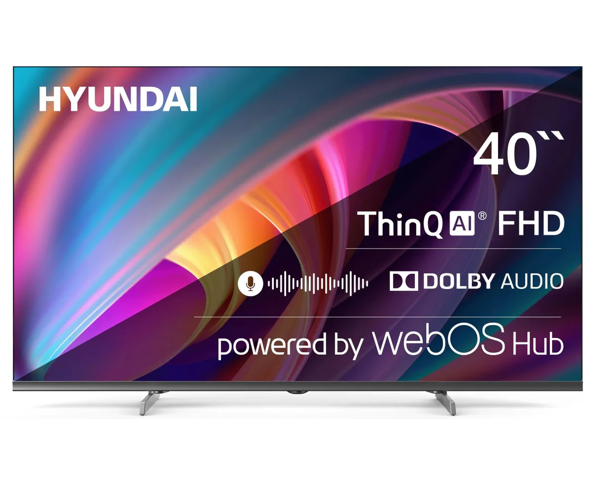 40" Телевизор Hyundai H-LED40 BS5100 черный 1920x1080, Full HD, 60 Гц, Wi-Fi, Smart TV, Web OS