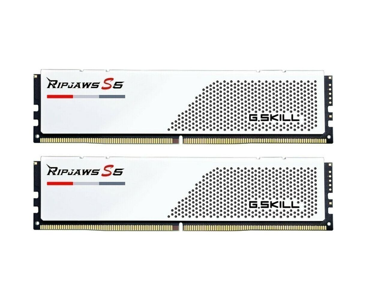 ОЗУ G.SKILL Ripjaws S5 32 GB (F5-6000 J3238 F16 GX2-RS5 W) (2x16 GB) DDR5 6000 M Hz CL32 (32-38-38-96) 1.35 V / White