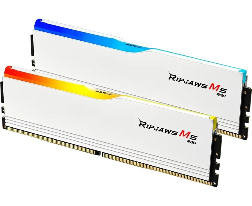 ОЗУ G.SKILL Ripjaws M5 RGB 32 GB (F5-6000 J3238 F16 GX2-RM5 RW) DDR5 (2x16 GB) 6000 M Hz CL32 (32-38-38-96) 1.35 V / White