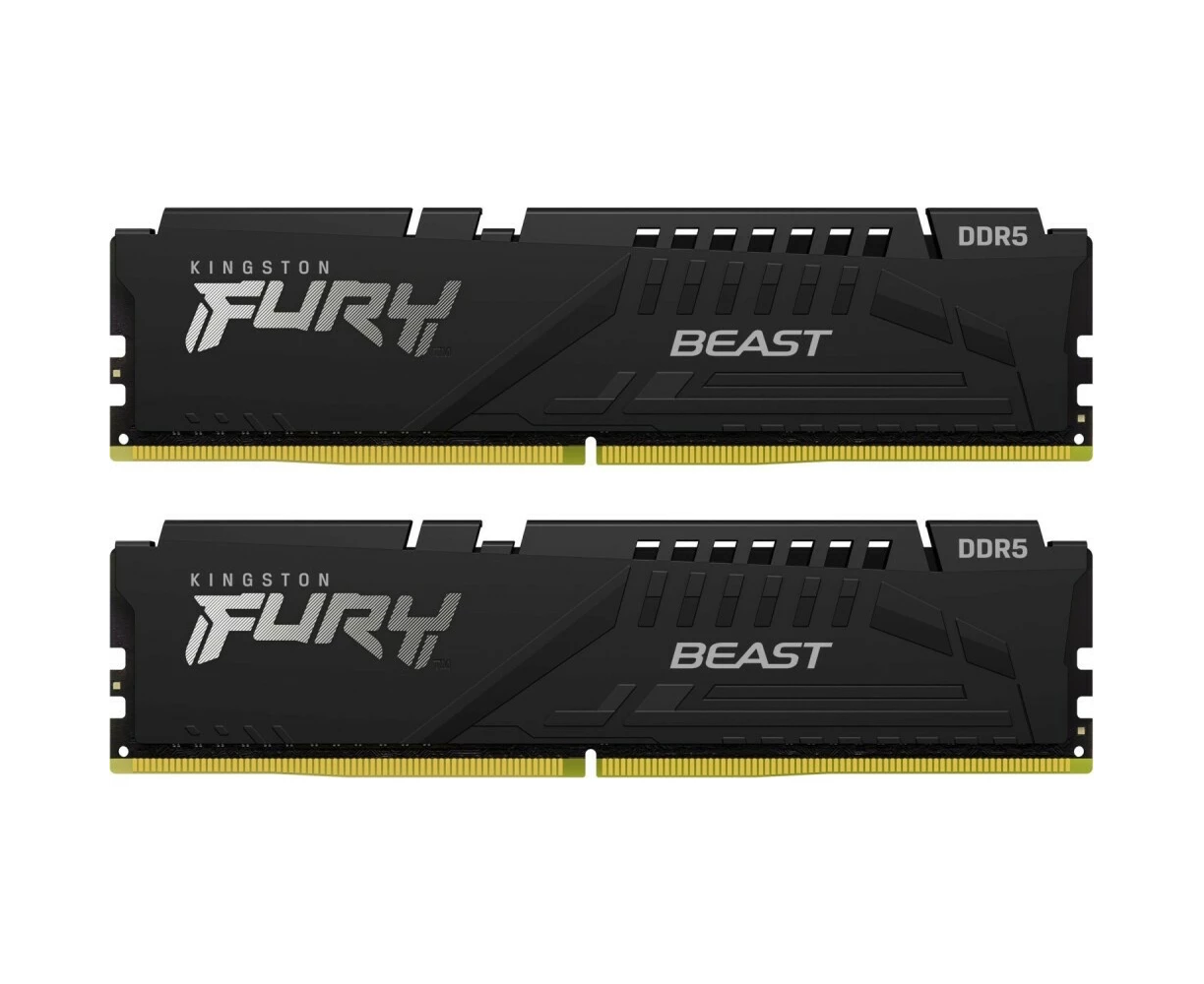 ОЗУ Kingston Fury Beast Black KF556 C36 BBEK2-64 DDR5 2x32 GB 5600 M Hz RTL Gaming PC5-44800 CL36 DIMM 288-pin 1.25 В single rank с радиатором Ret
