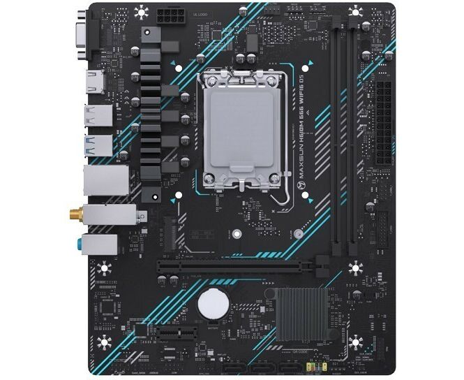 MB s1700 Maxsun MS-H610 M 666 Wifi6 D5 (6940709693865), Intel H610, 2x DDR5, PCI-E 4.0, M.2, Wi-Fi, Bluetooth, 2x USB 3.2 Gen1, HDMI, m ATX