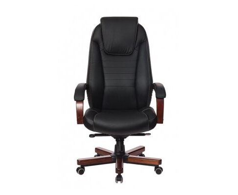 Кресло руководителя Бюрократ T-9923 Walnut/Black черный кожа крестовина дерево