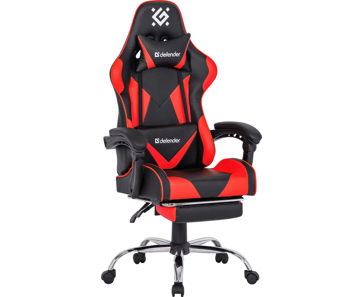 Кресло DEFENDER Pilot (64354) Черный/Красный, полиуретан