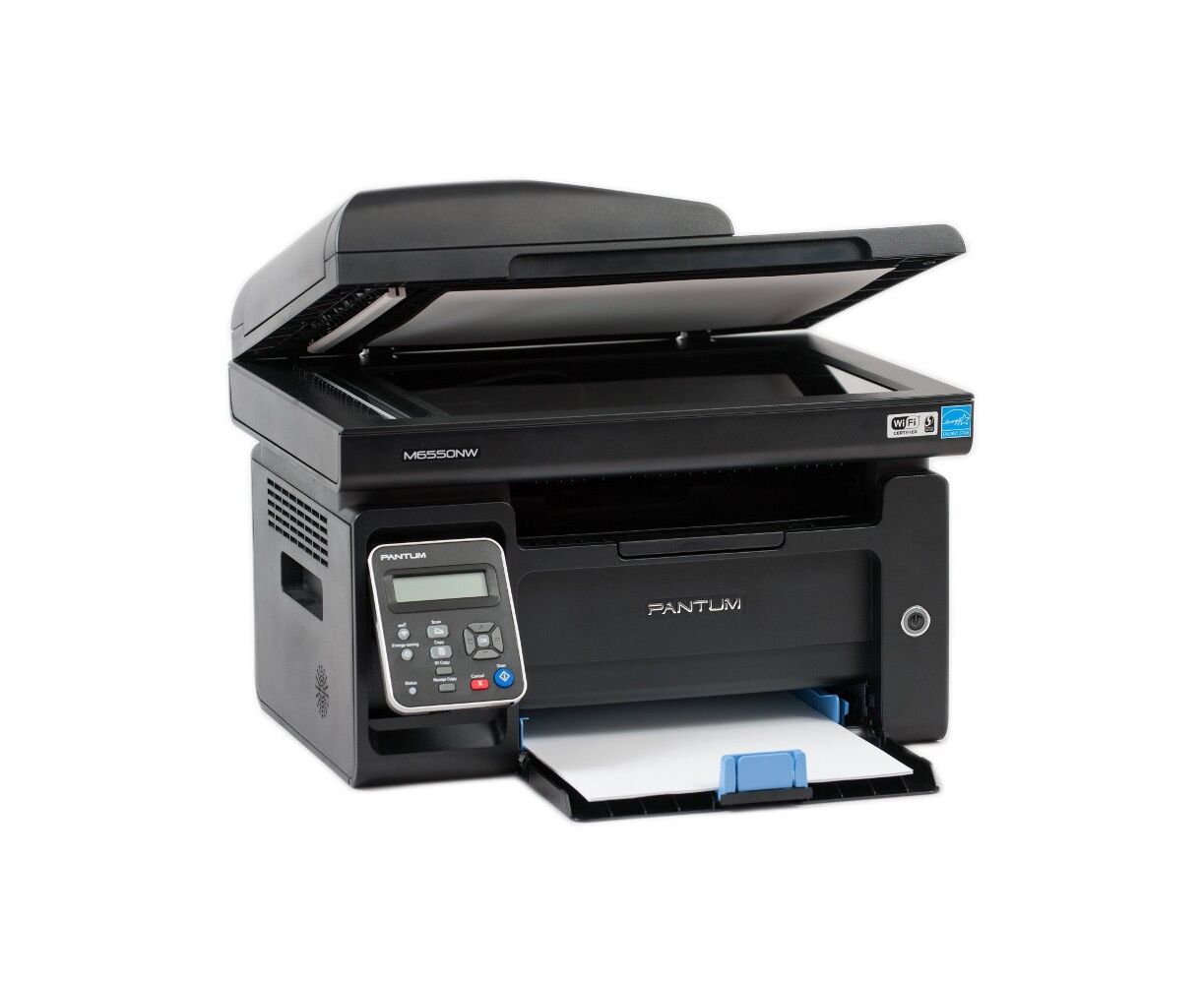 Pantum M6550 NW, МФУ Wi-Fi, автоподатчик, A4, лазерный, ч.б. , 22 стр/мин, 1200 x 1200 dpi, 128 Мб RAM, лоток 150 стр, USB/LAN, Черный