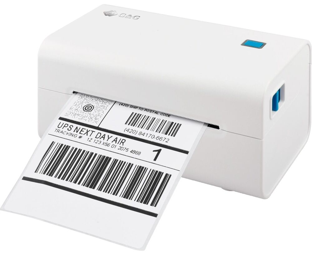 Термопринтер G&G GG-D420 203dpi 152мм/с/USB для печ.накл. белый